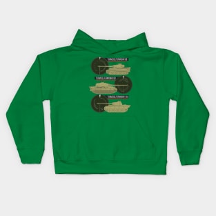 German WW2 tanks and their sights Kids Hoodie